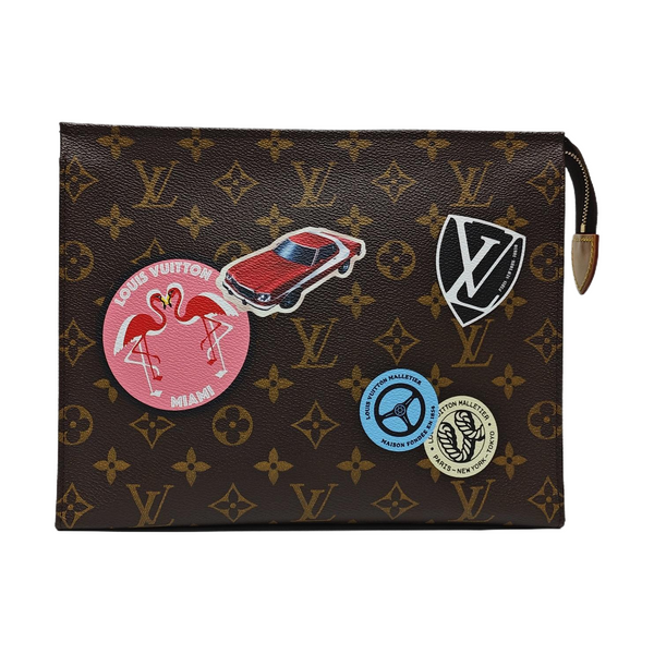 TOILET POCKET 26 Monogram Coated Canvas Brown