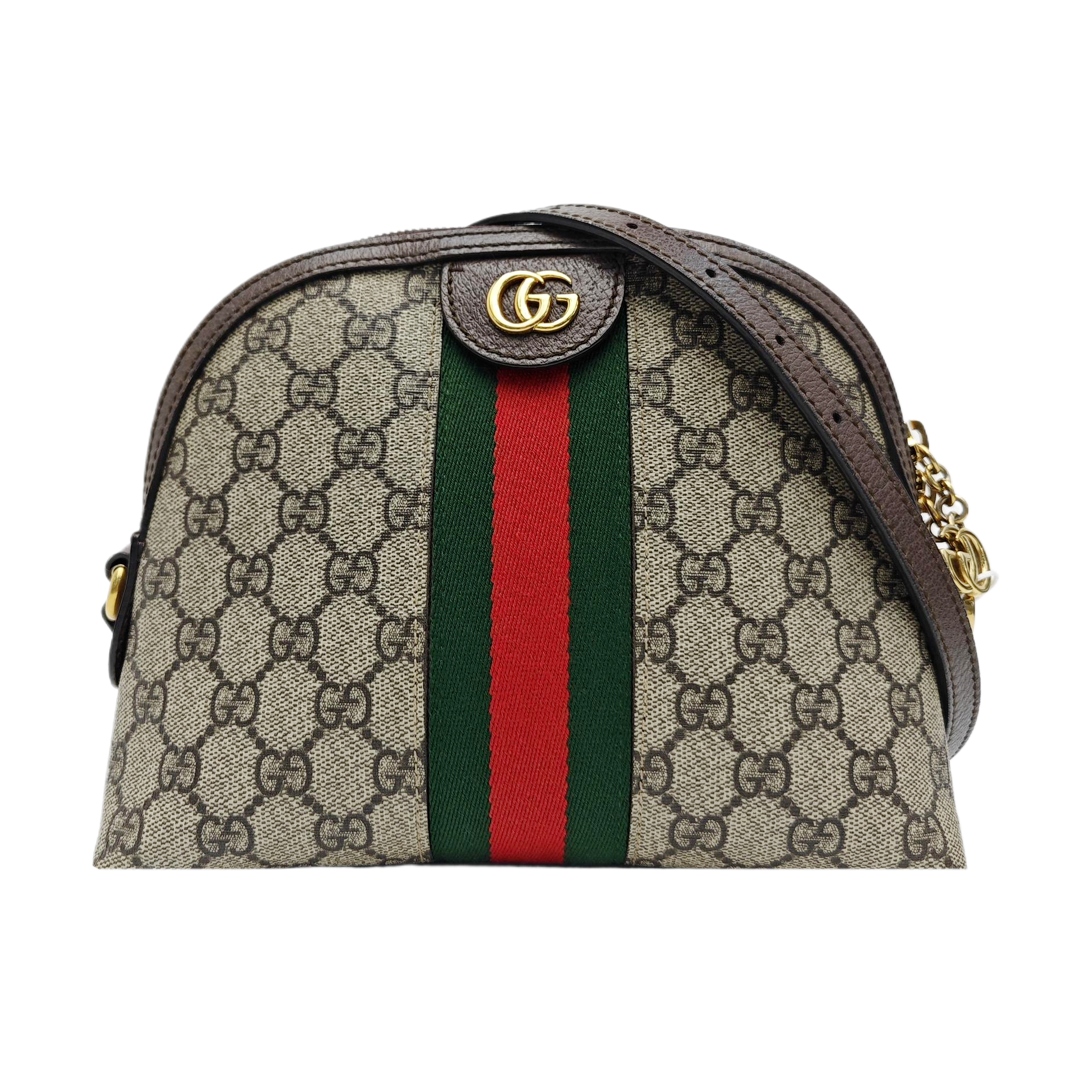 Ophidia Small Monogram Coated Canvas Beige