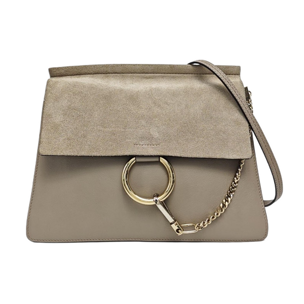 Faye Medium Calfskin Gray