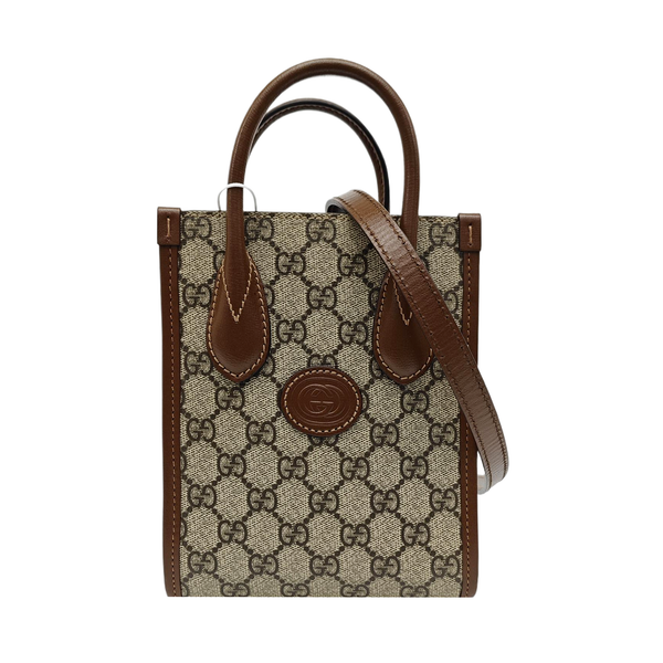Retro Mini Monogram Coated Canvas Beige