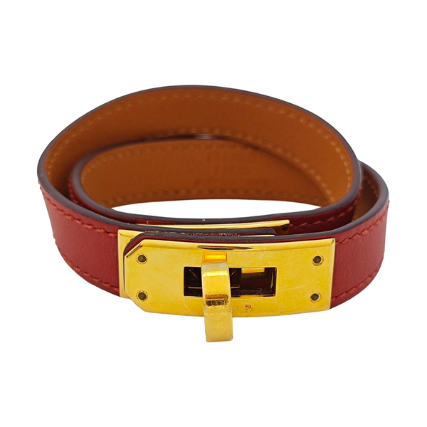 Kelly Leather Red Bracelet