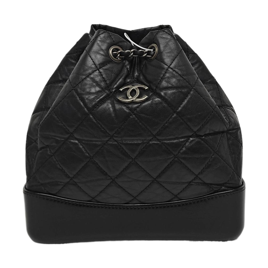 GABRIELLE Small Quilted Calfskin Black