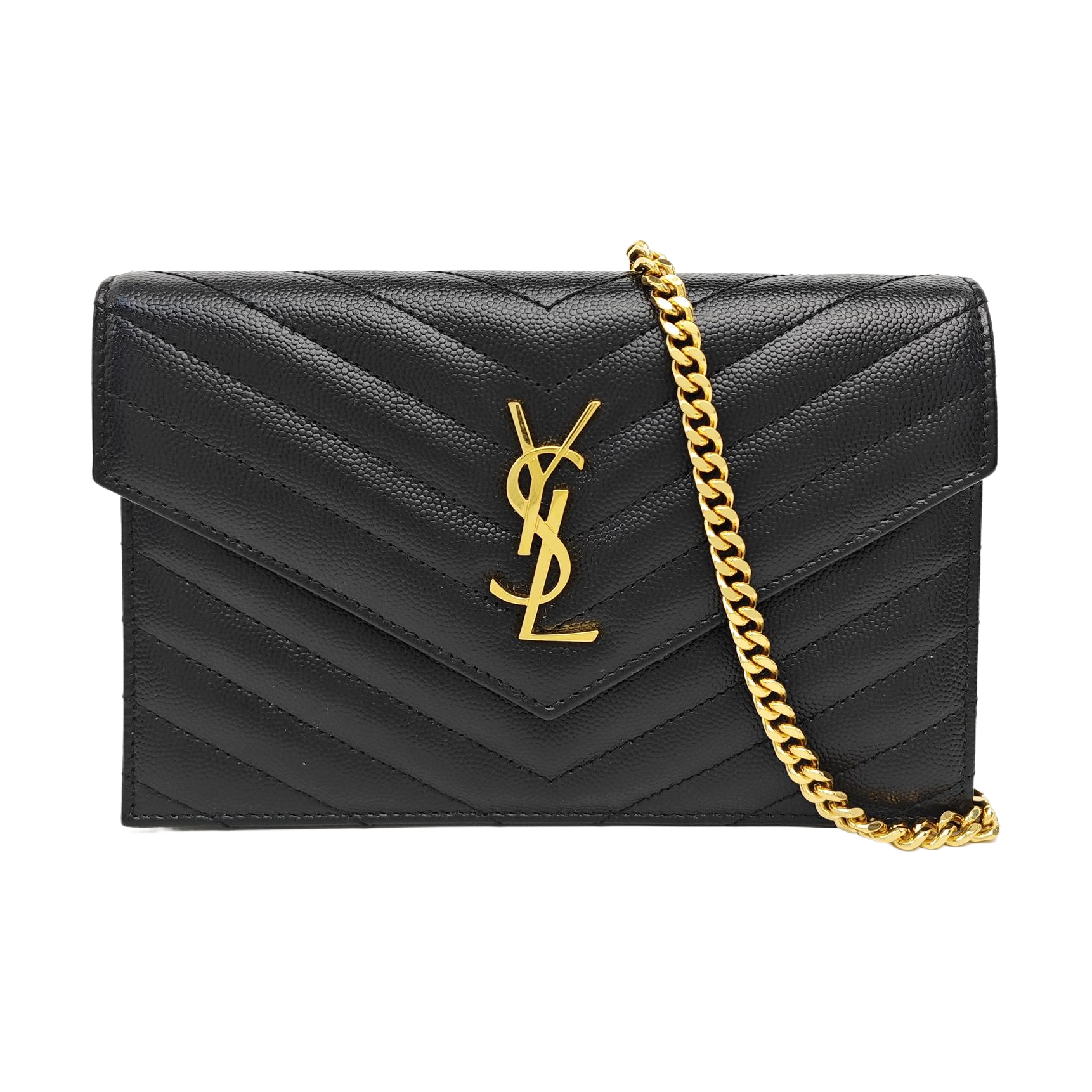 MONOGRAM Medium Chevron Calfskin Black
