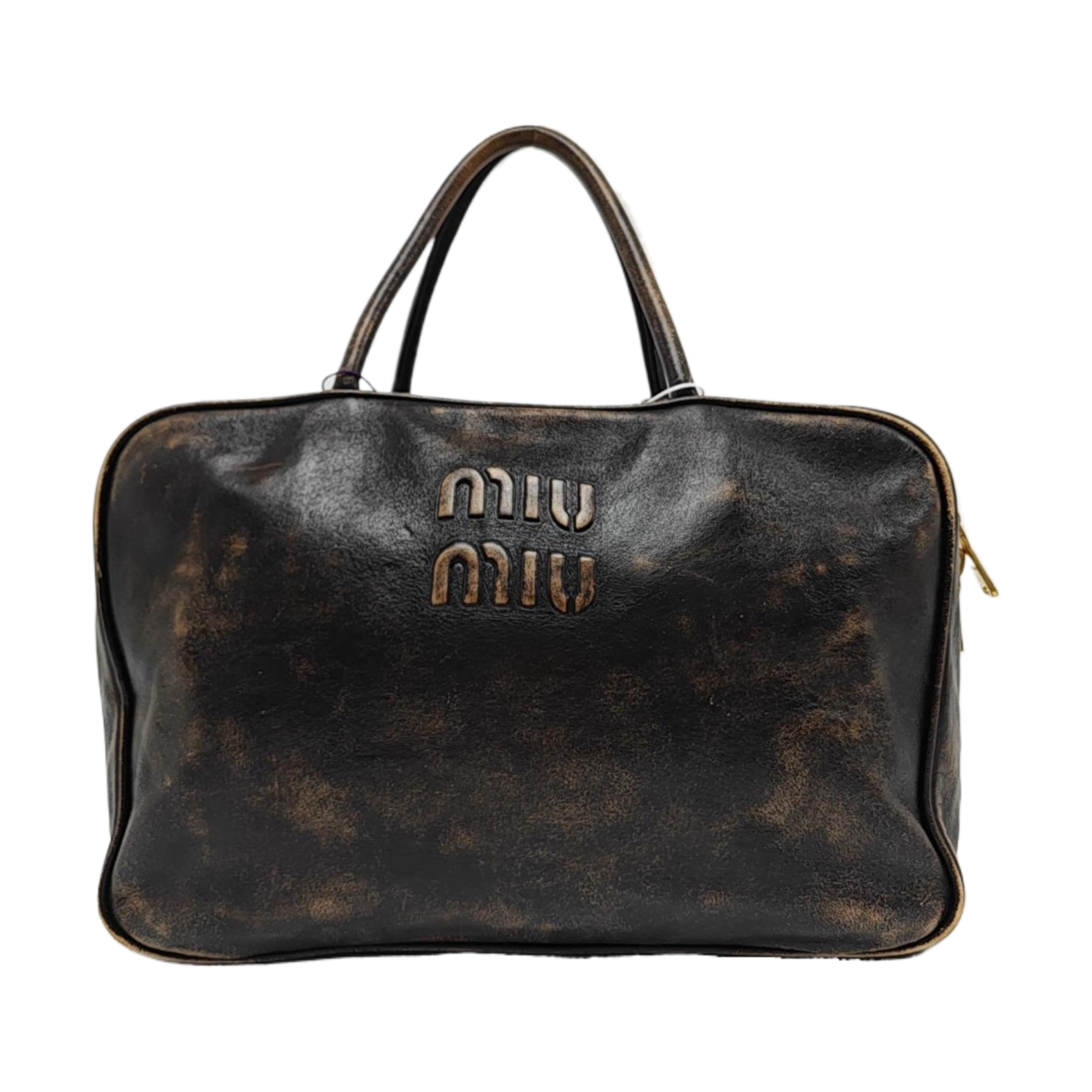 Authenticated pre-owned  Beau Large Calfskin Brown - Top Handle Bag at Looply