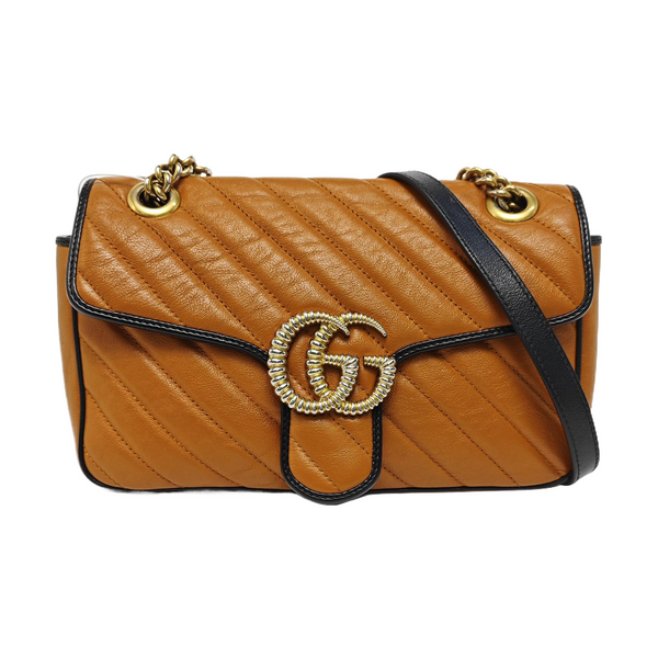 GG Marmont Medium Quilted Calfskin Yellow