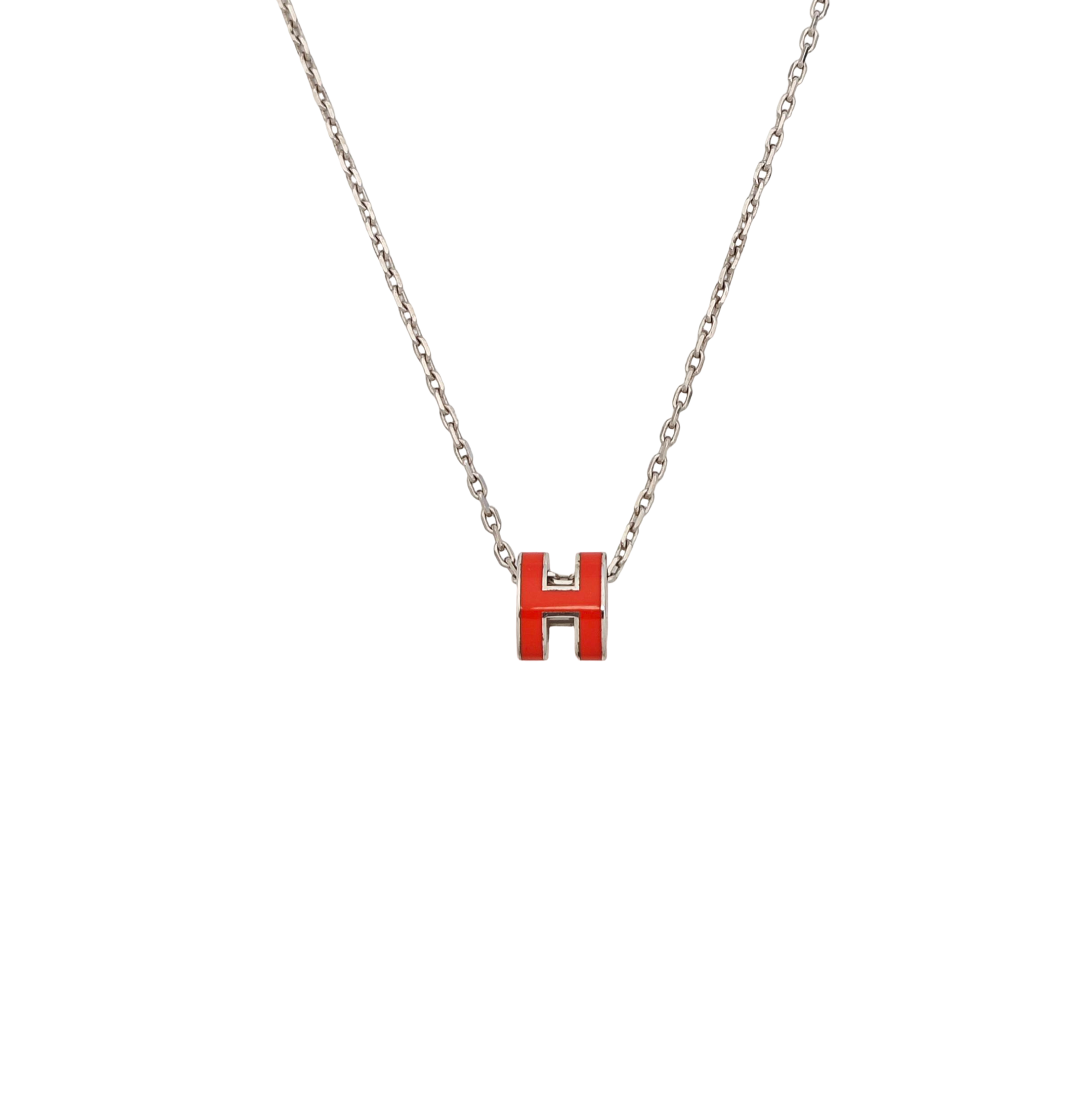 Pop H Metal Silver Necklace