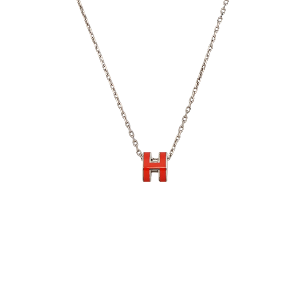 Pop H Metal Silver Necklace