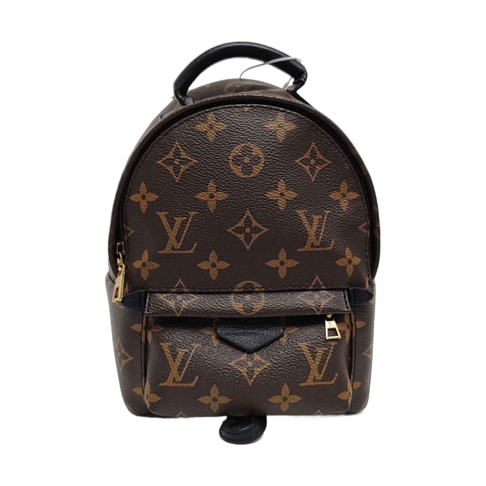 Authenticated pre-owned  PALM SPRINGS Mini Monogram Coated Canvas Brown - Backpack at Looply