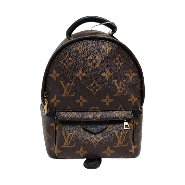 Authenticated pre-owned  PALM SPRINGS Mini Monogram Coated Canvas Brown - Backpack at Looply