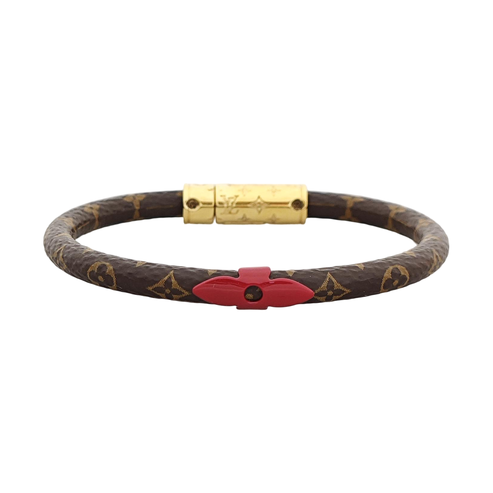 Coated Canvas Brown Bangle