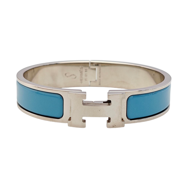 Clic H Metal Silver Bangle