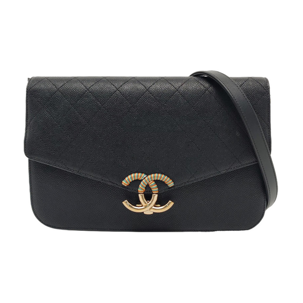 THREAD AROUND Quilted Grained Calfskin Black