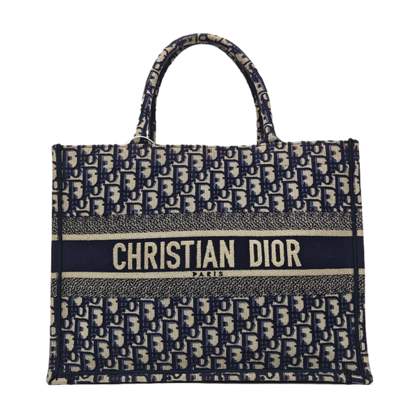 Book Tote Medium Oblique Canvas Blue