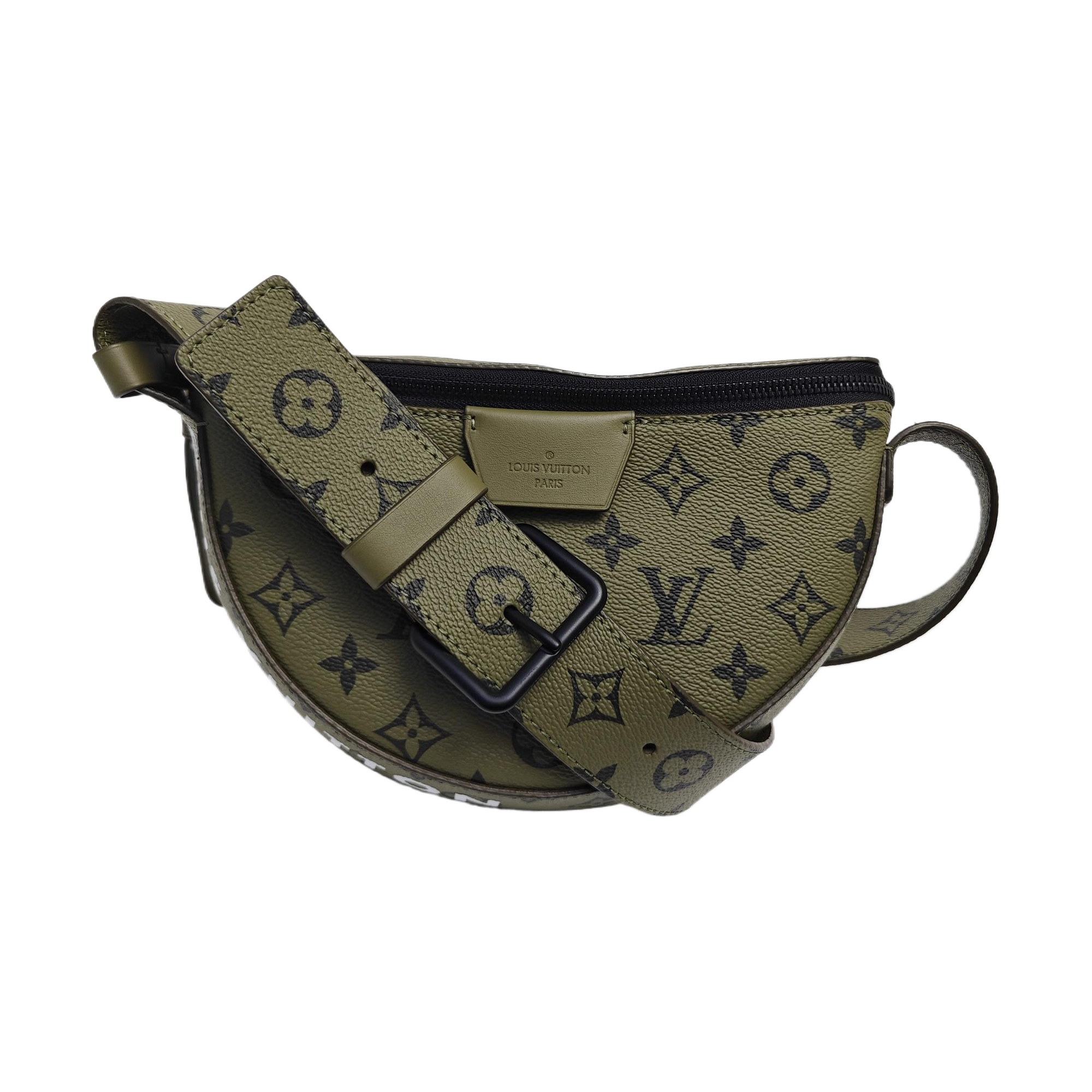 Monogram Coated Canvas Shoulder Bag Green