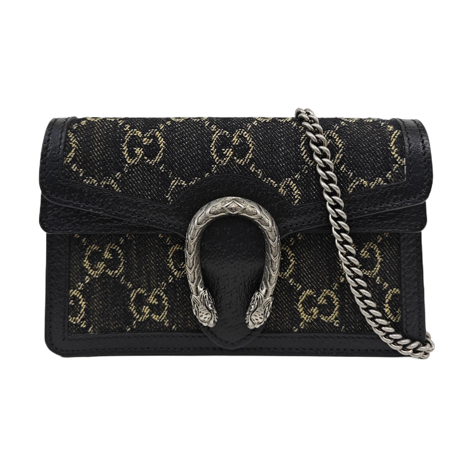 Dionysus Super Mini Monogram Denim Black