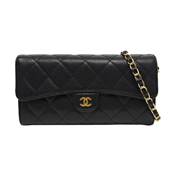 CLASSIC FLAP Mini Quilted Calfskin Black Wallet