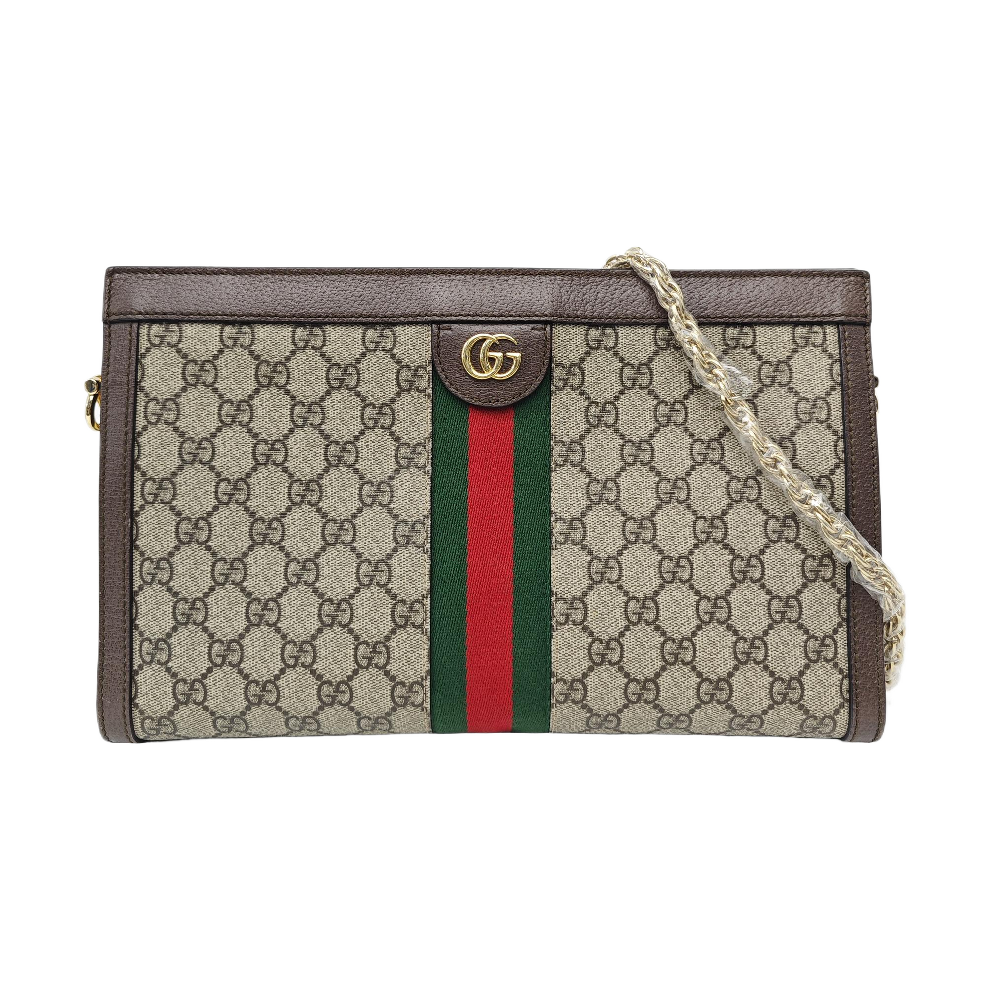 Ophidia Medium Monogram Coated Canvas Beige