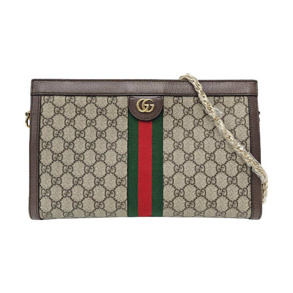 Ophidia Medium Monogram Coated Canvas Beige