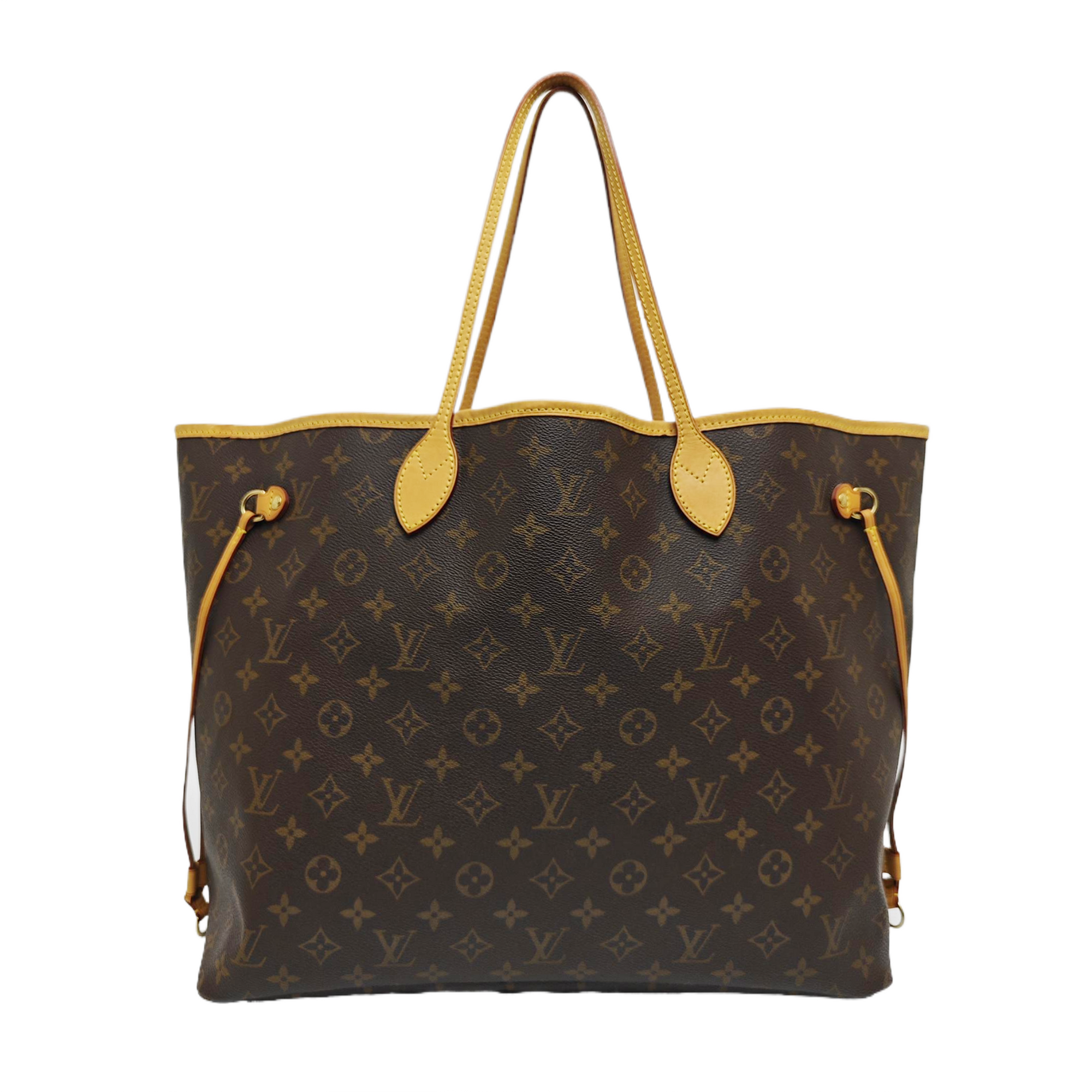 NEVERFULL GM Monogram Coated Canvas Brown