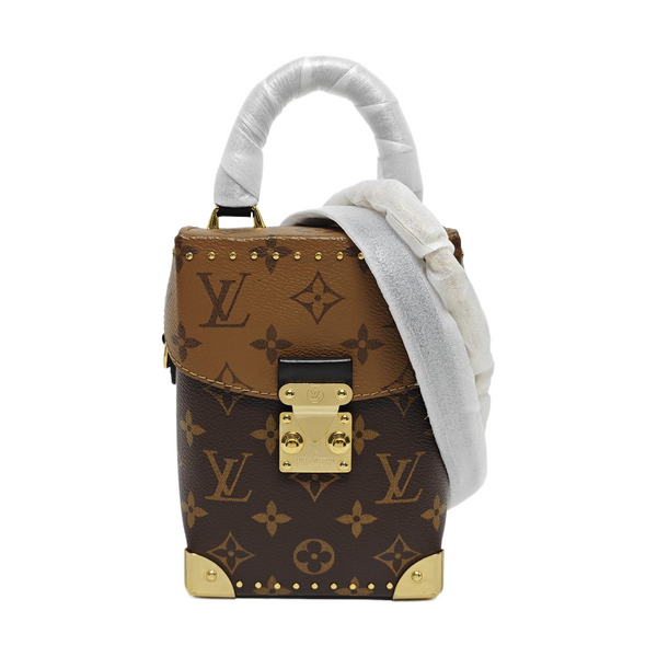 CAMERA BOX Monogram Coated Canvas Brown