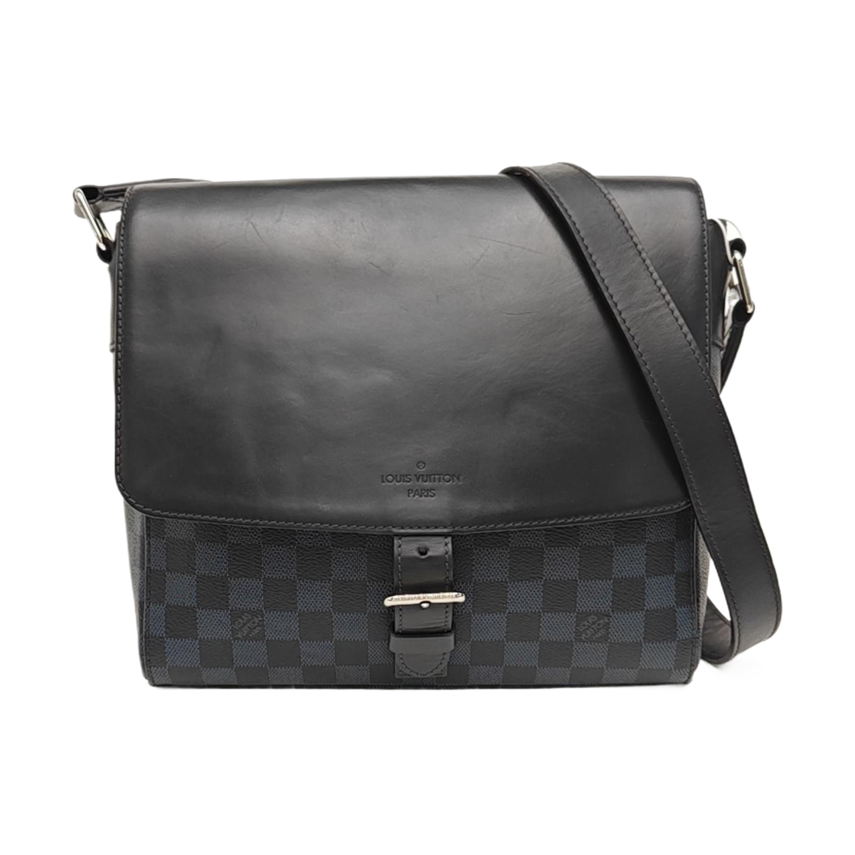NEWPORT PM Damier Coated Canvas Blue