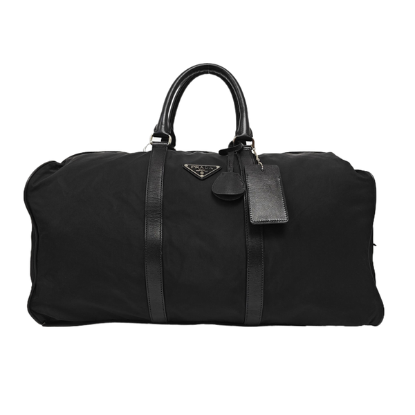 Nylon Top Handle Bag Black