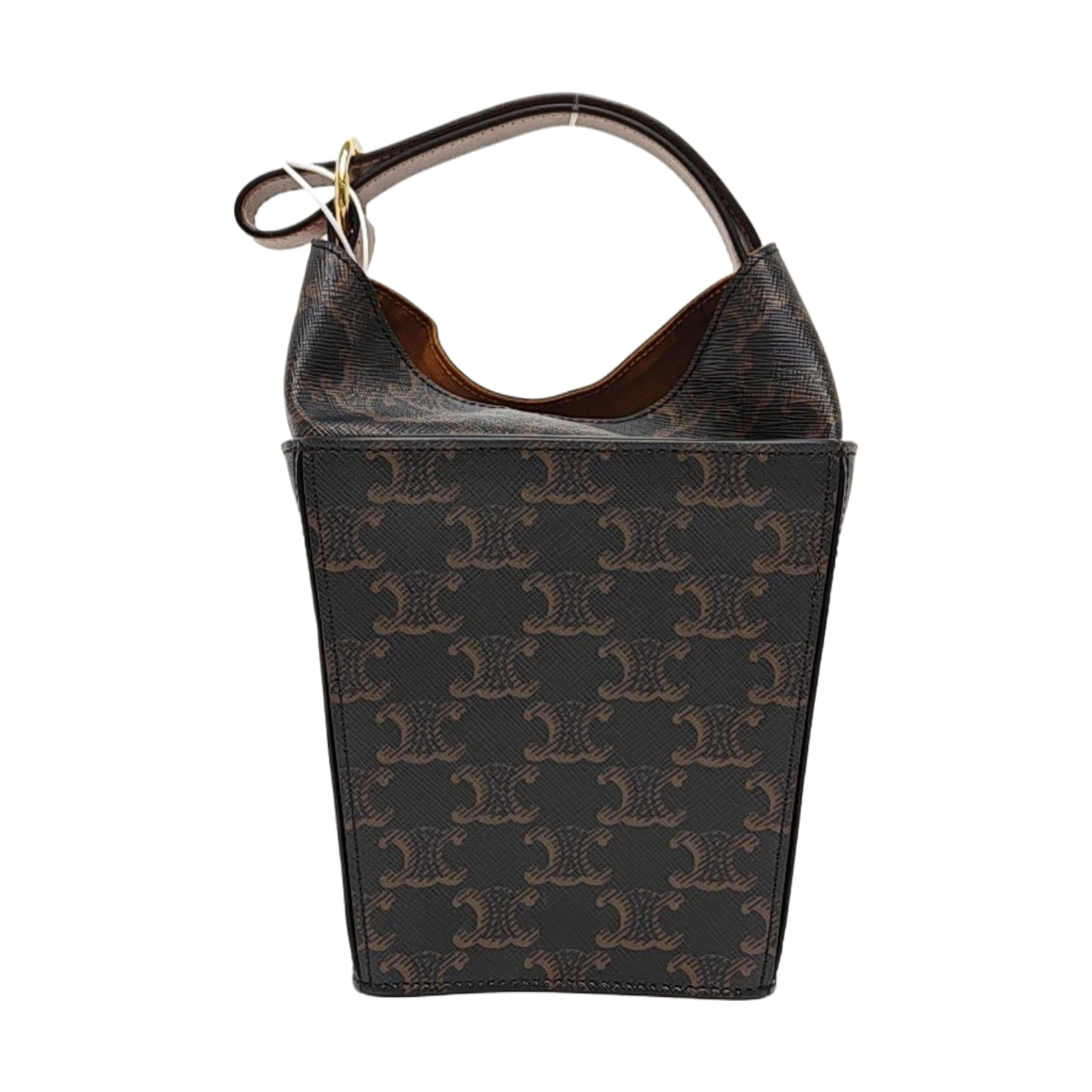 Coated Canvas Bucket Bag Brown