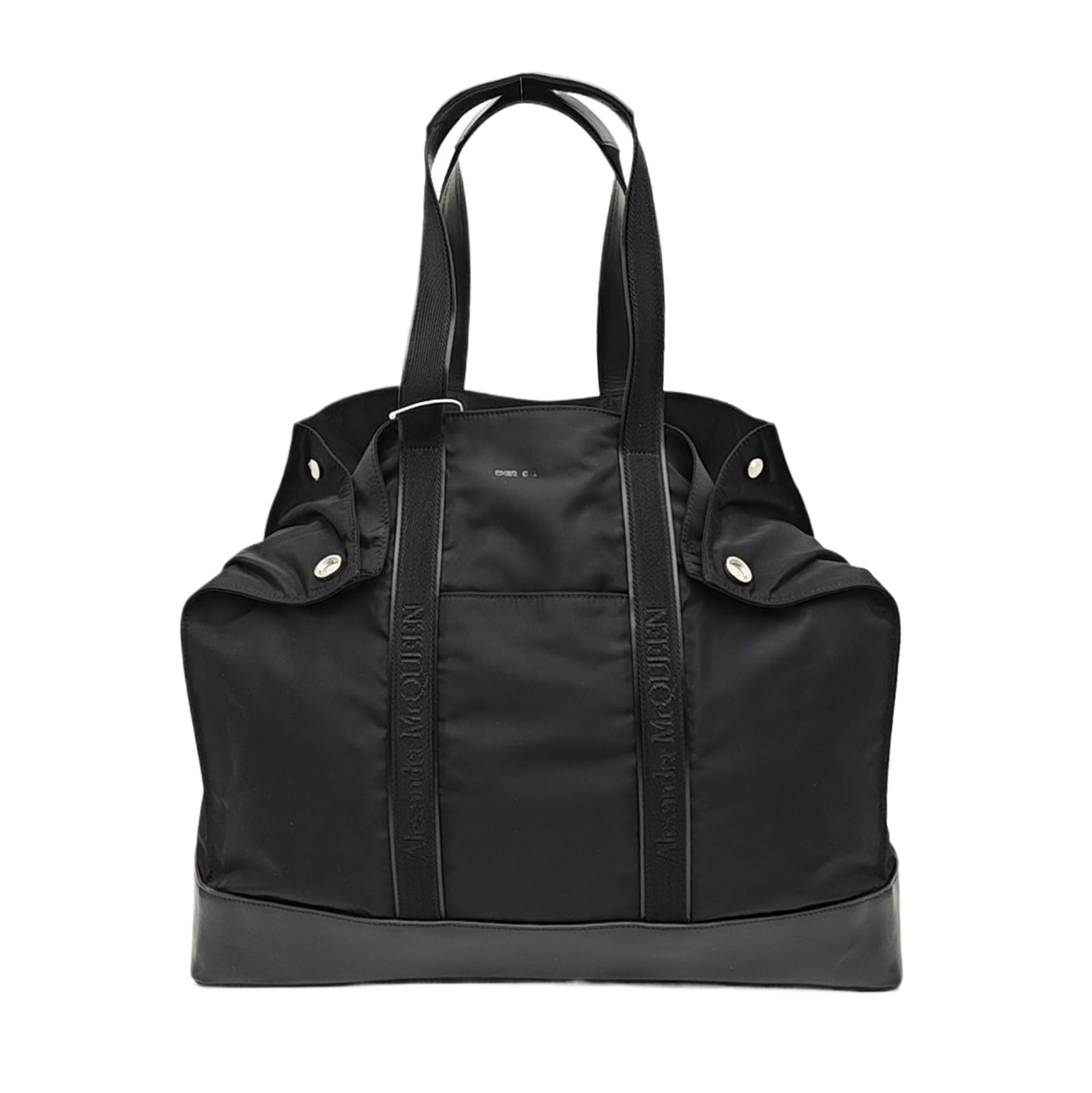 Nylon Top Handle Bag Black