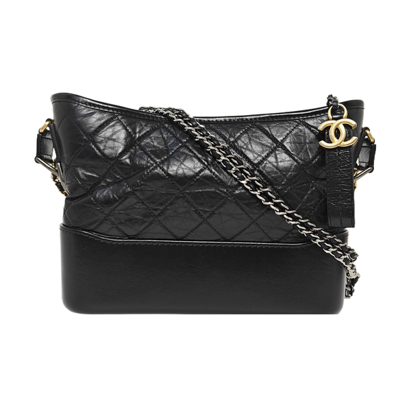 GABRIELLE Quilted Calfskin Black