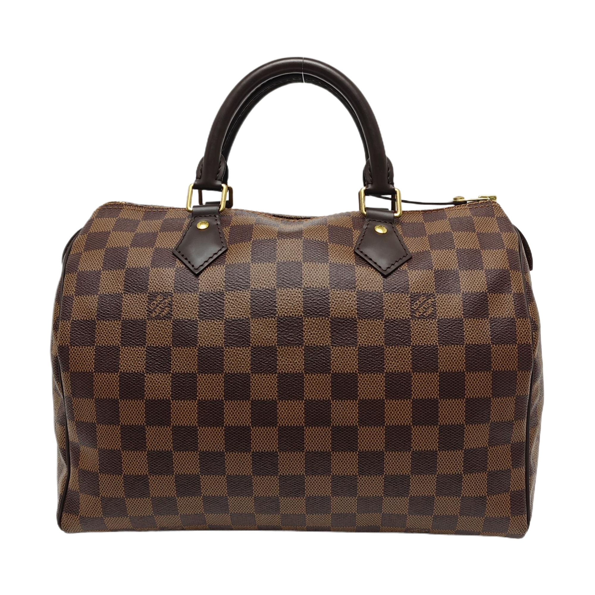 Authenticated pre-owned  SPEEDY 30 Damier Ebene Coated Canvas Brown - Top Handle Bag at Looply