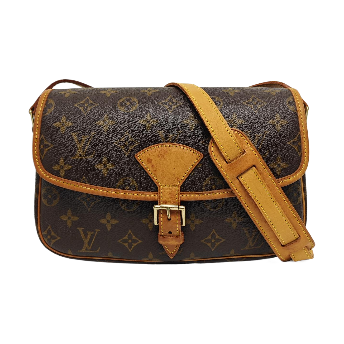 SOLOGNE PM Monogram Coated Canvas Brown