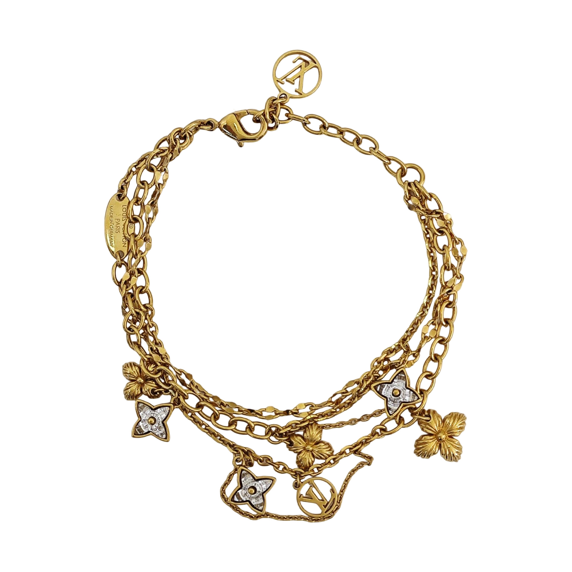 BLOOMING STRASS Metal Gold Bracelet