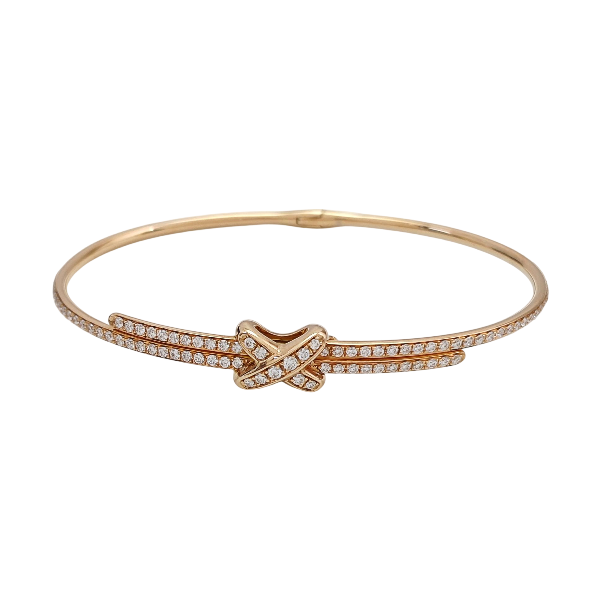 Jeux De Liens 18k Rose Gold Bangle