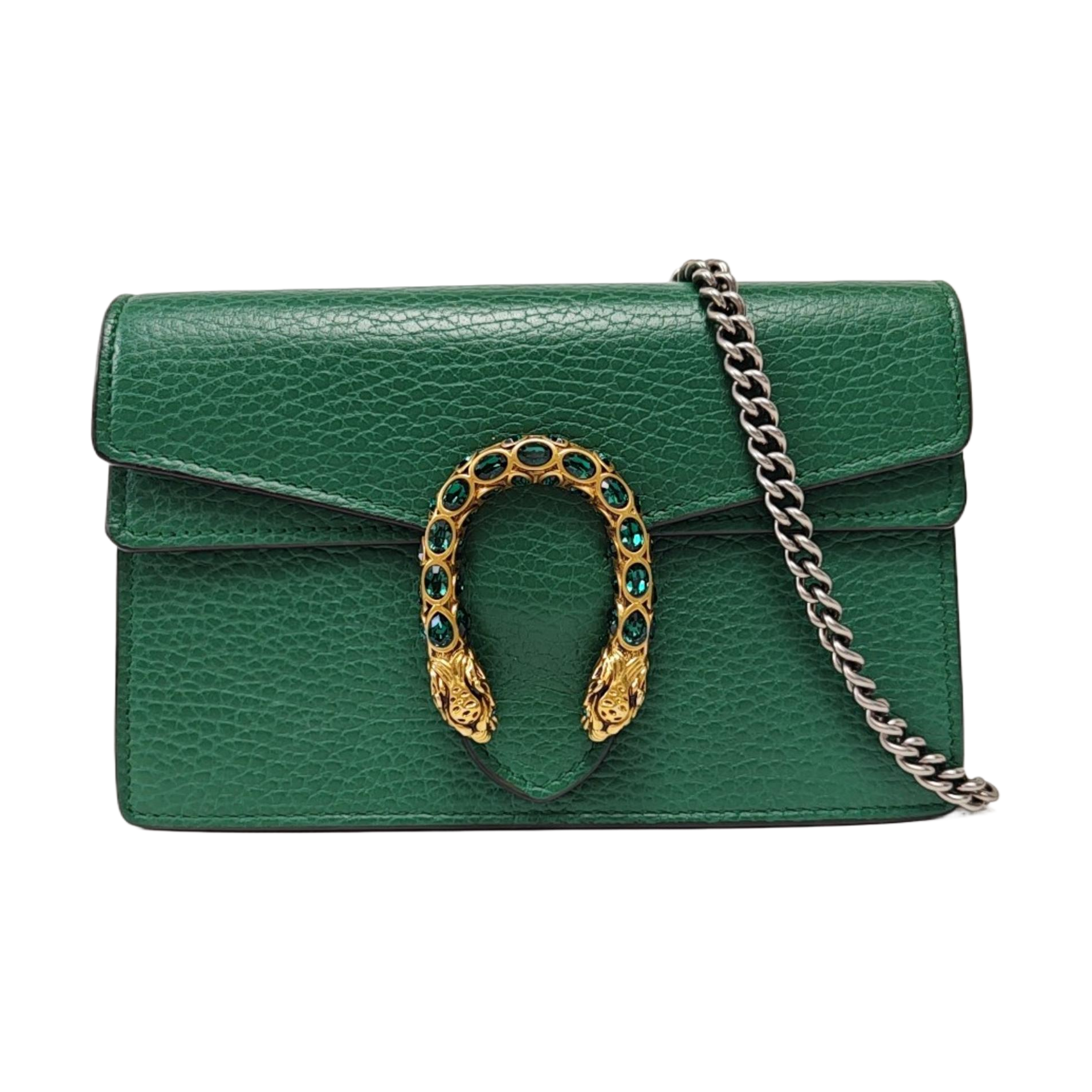 Dionysus Super Mini Calfskin Green