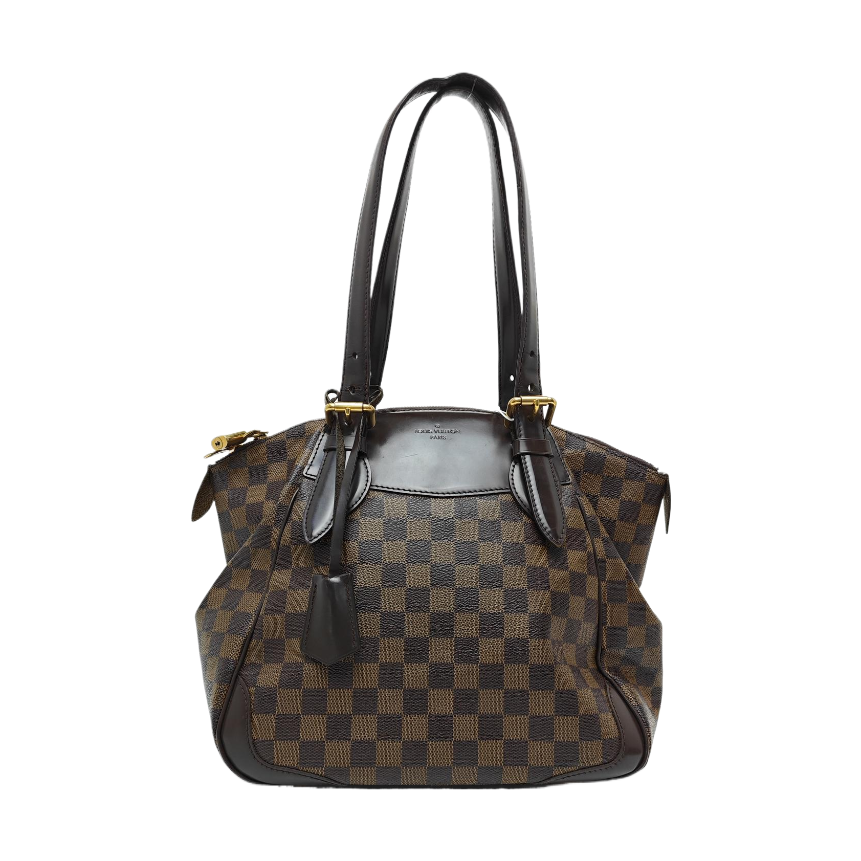 VERONA MM Damier Ebene Coated Canvas Brown