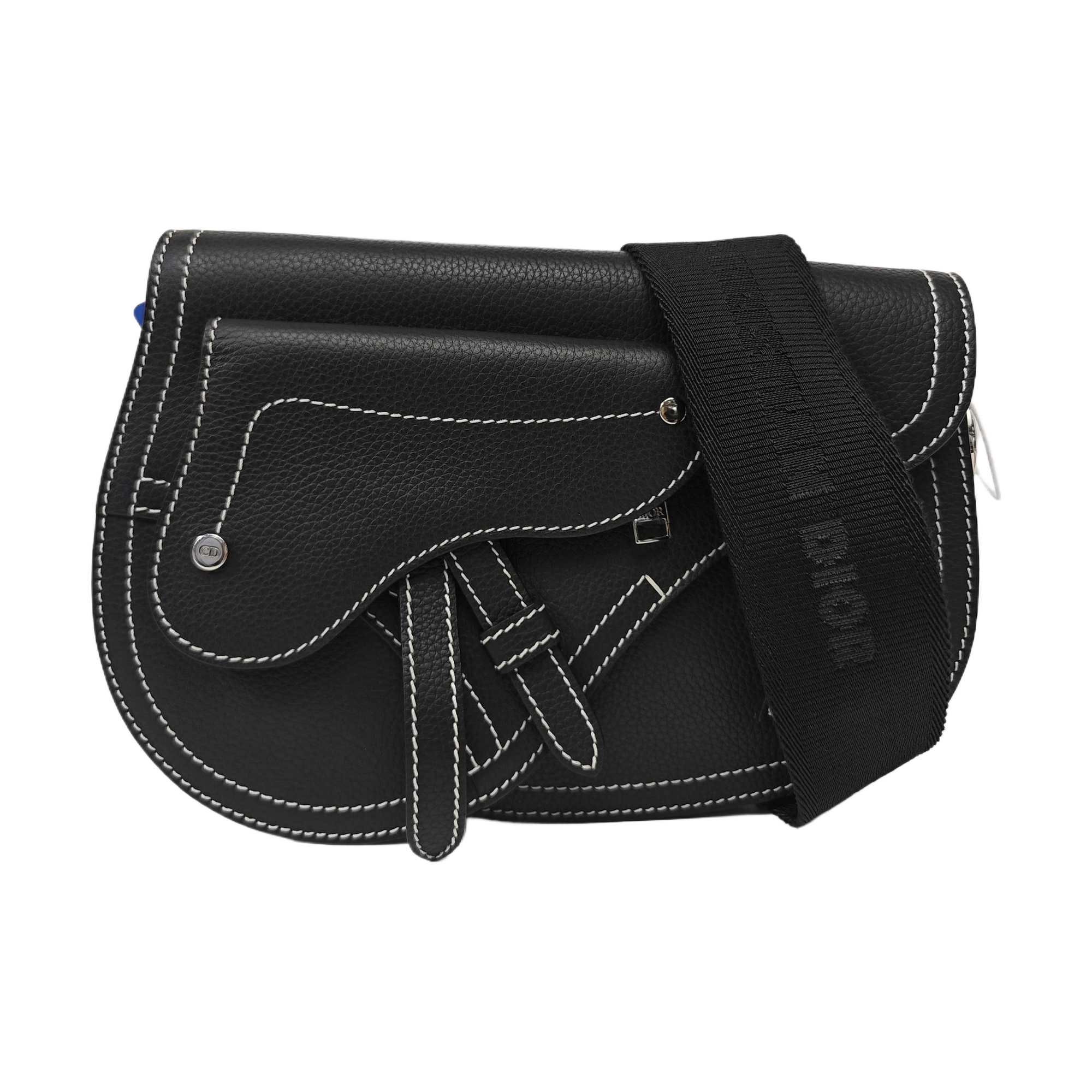 Saddle Medium Calfskin Black