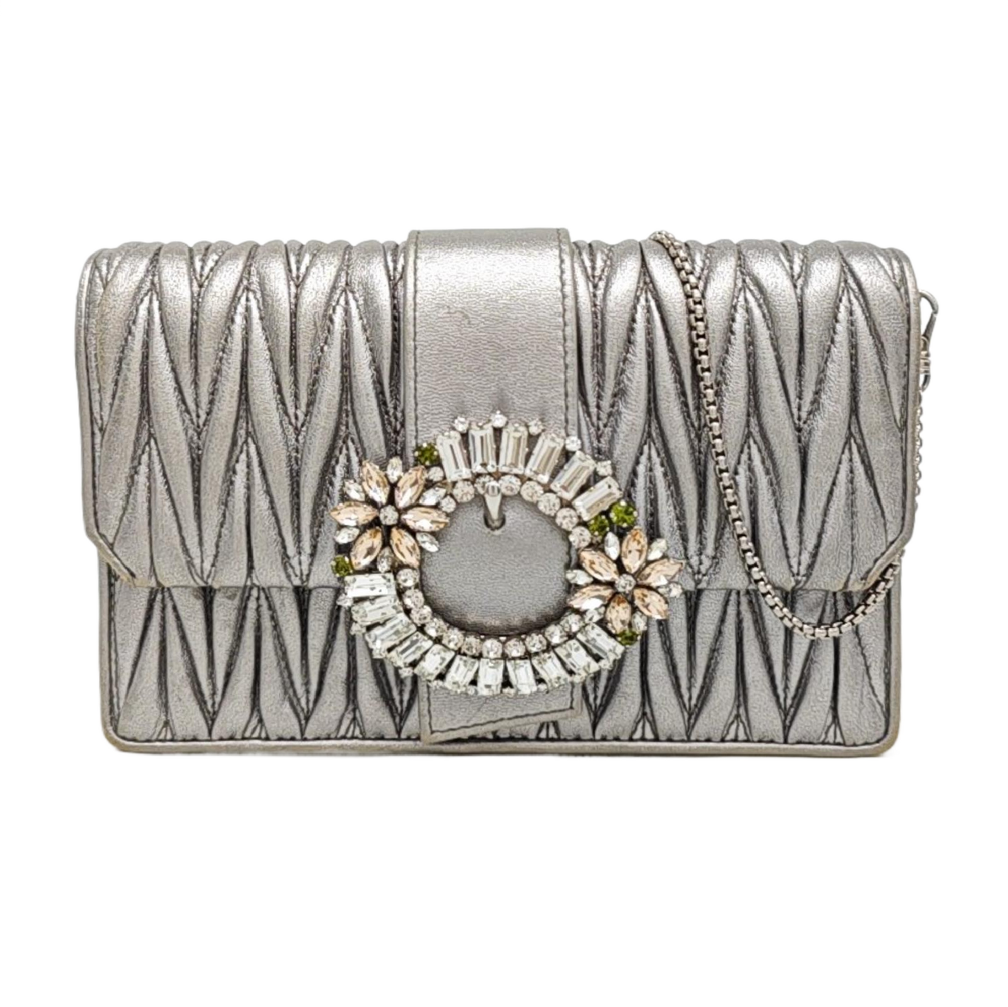 Matelassé Quilted Lambskin Silver
