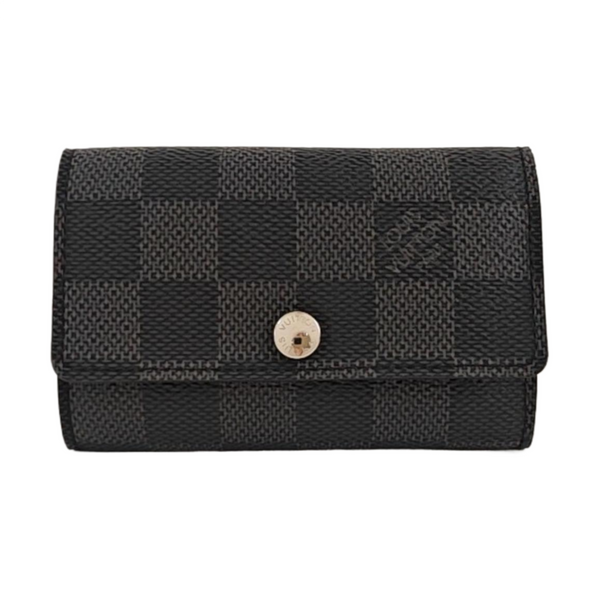 Damier Graphite Coated Canvas Key Pouch Mini Gray