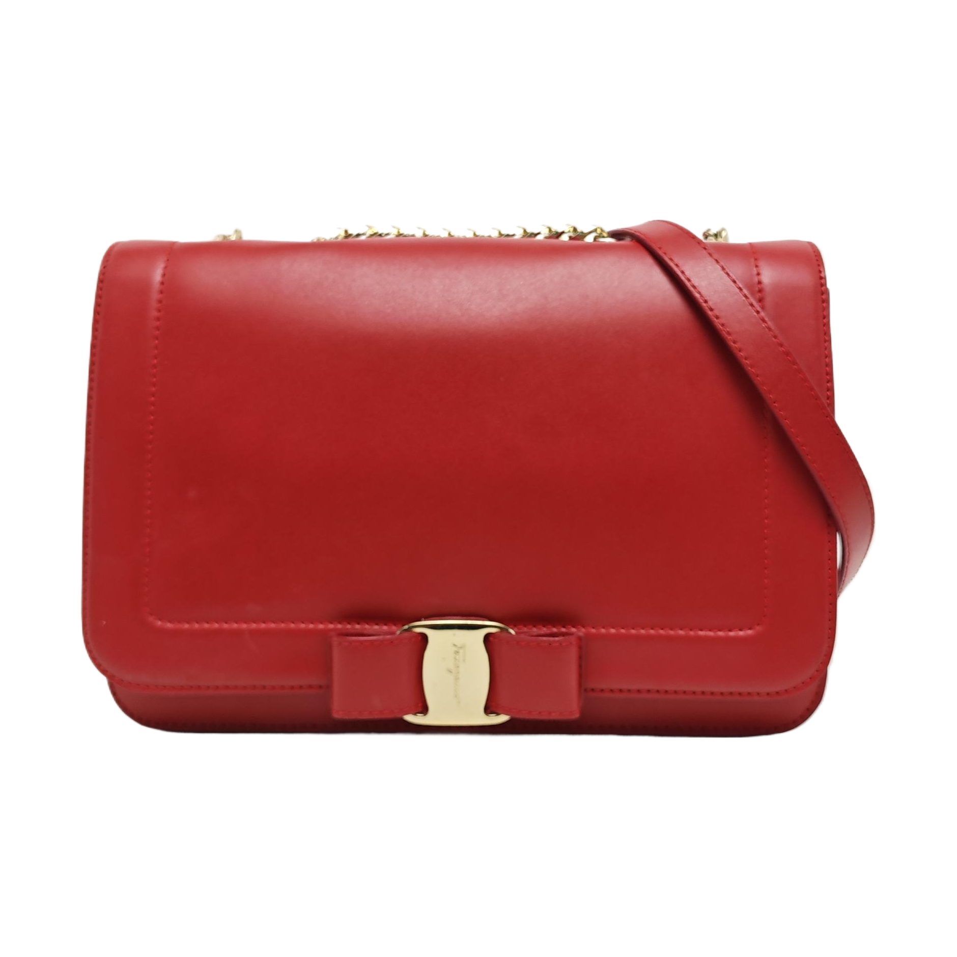 Vara Quilted Patent Leather Red