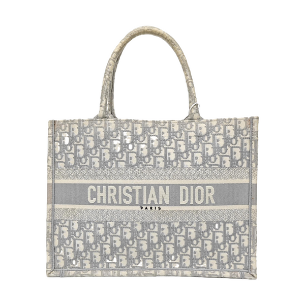 Book Tote Medium Oblique Canvas Gray