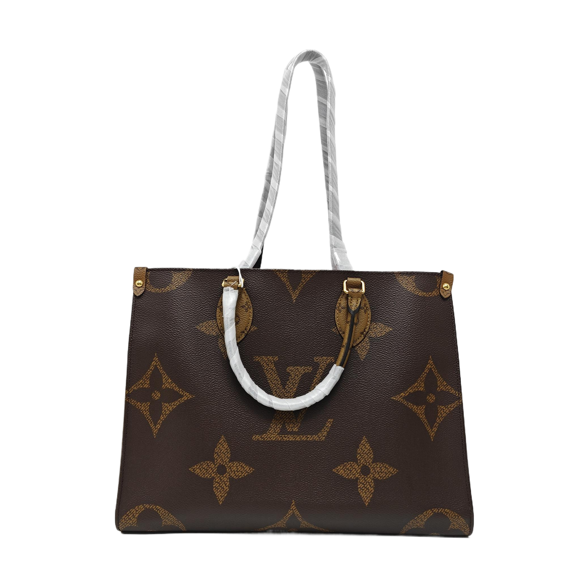 ONTHEGO MM Monogram Coated Canvas Brown