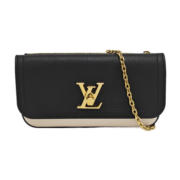 Authenticated pre-owned  LOCKME Calfskin Black - Shoulder Bag at Looply
