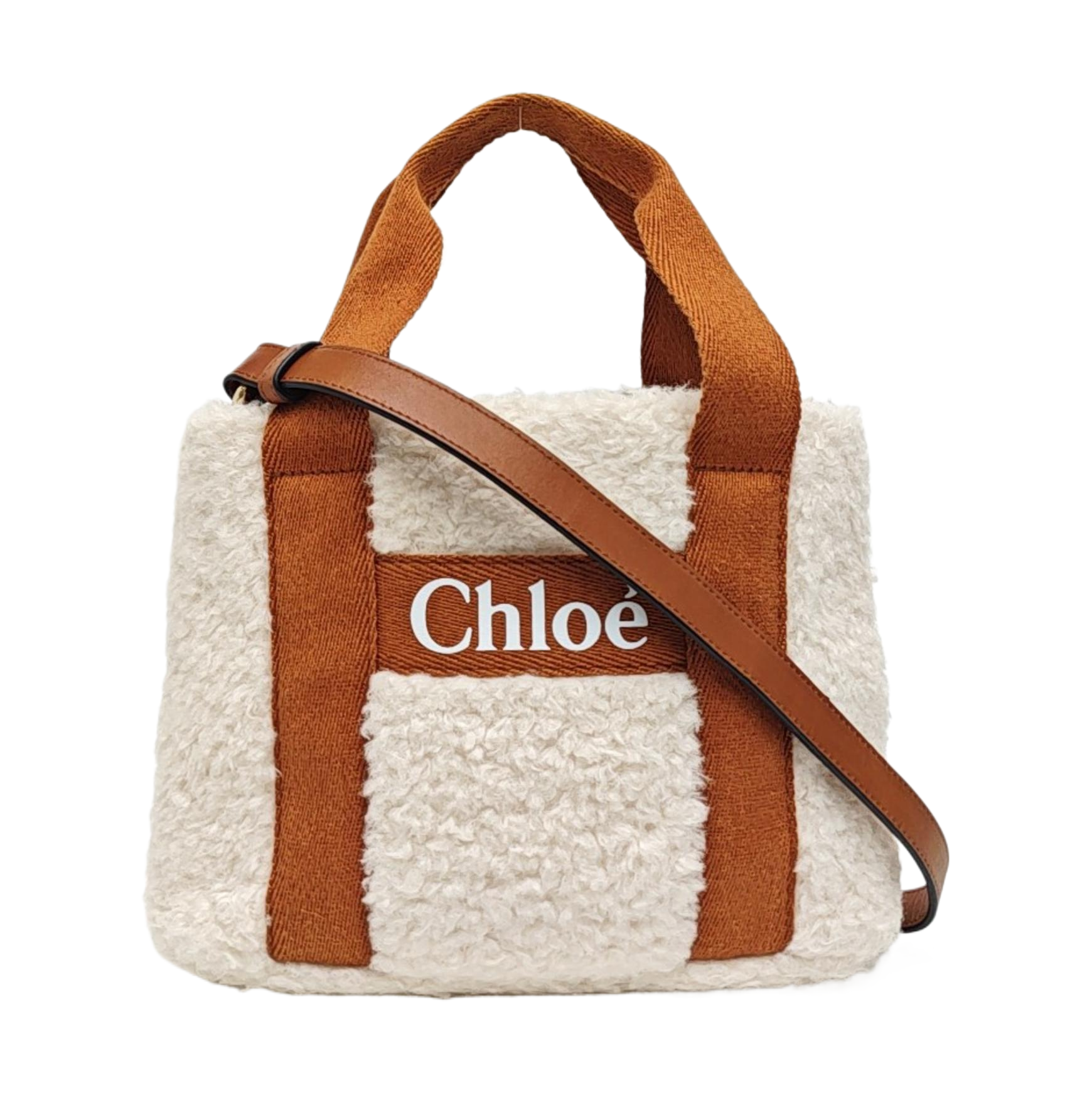 Fabric Shoulder Bag White