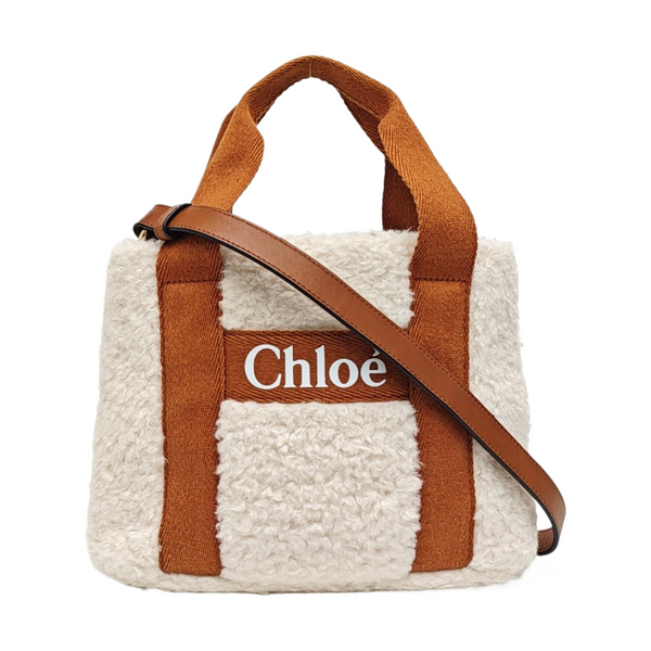 Fabric Shoulder Bag White
