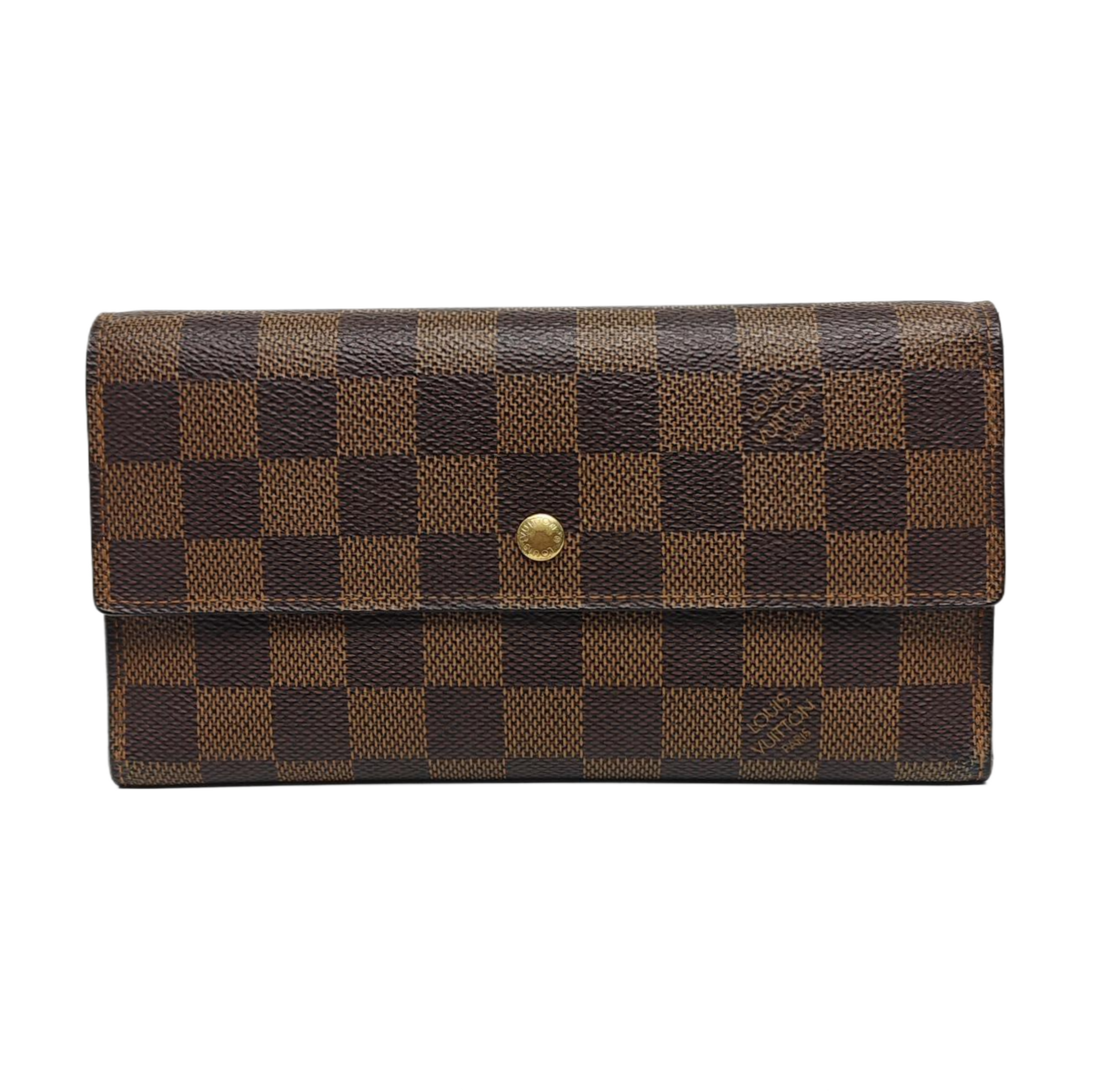 JOSÉPHINE Damier Ebene Coated Canvas Brown Wallet