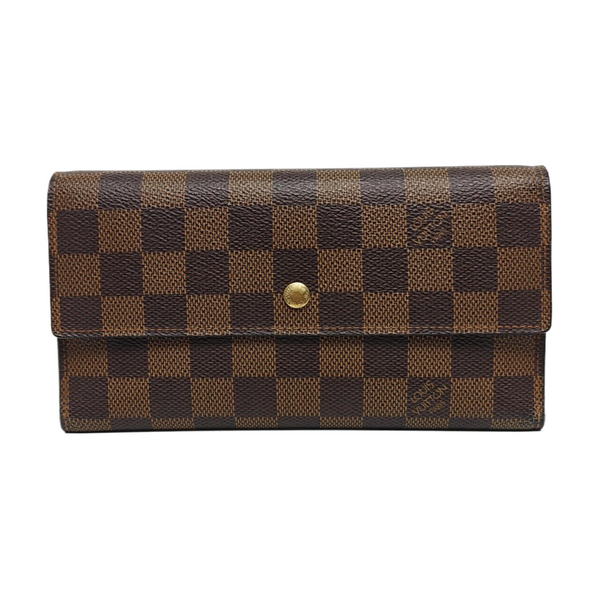 JOSÉPHINE Damier Ebene Coated Canvas Brown Wallet