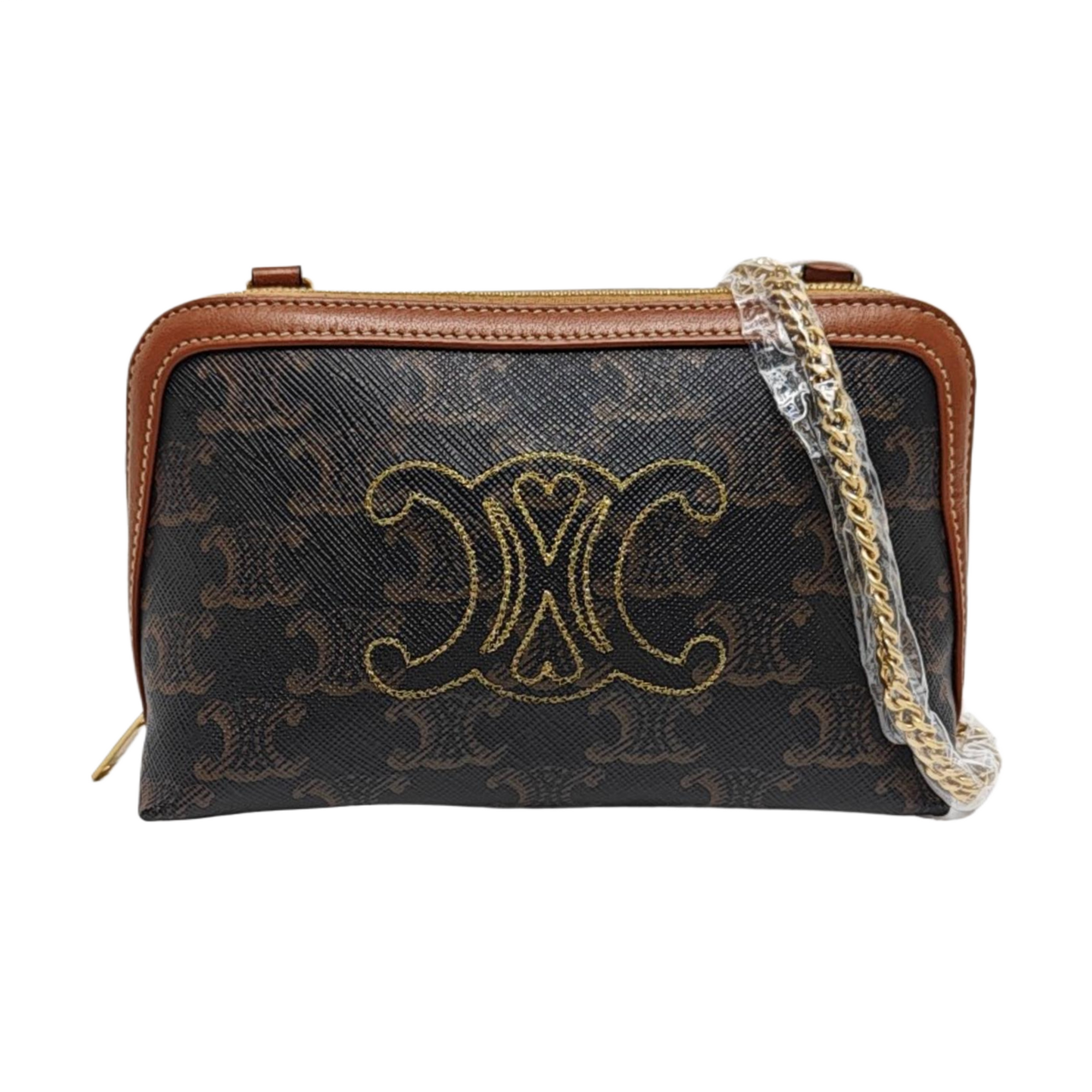 TRIOMPHE Mini Coated Canvas Brown