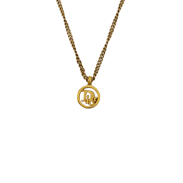 Dior Oblique Metal Gold Necklace