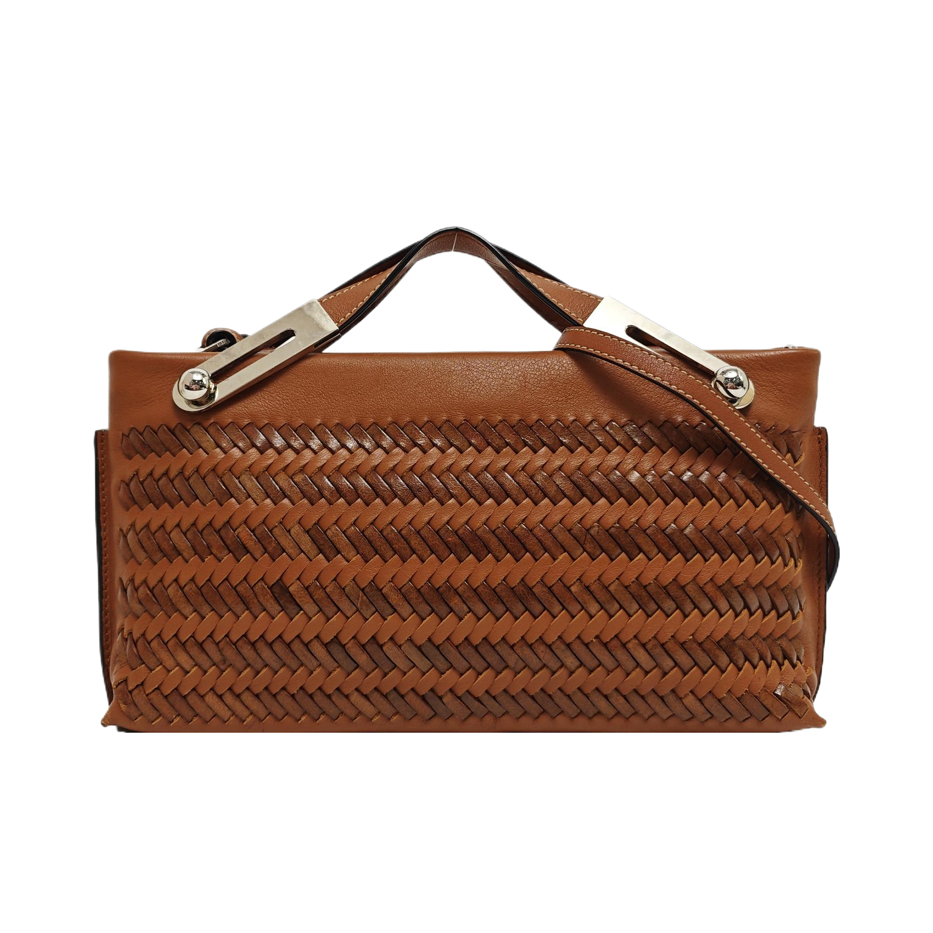Calfskin Shoulder Bag Brown