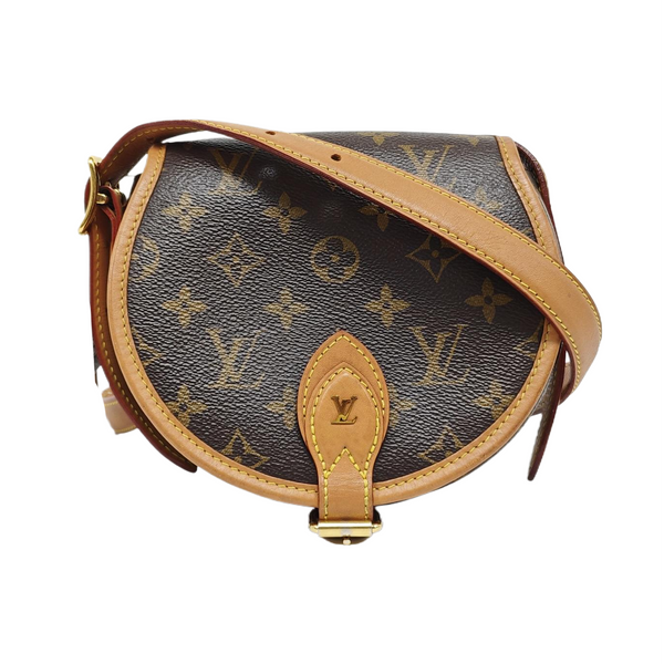 TAMBOURINE Monogram Coated Canvas Brown